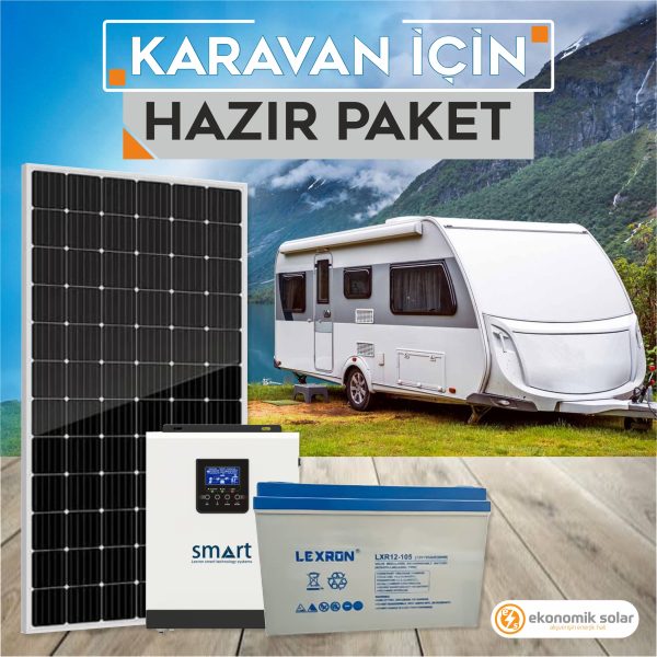 Karavan için 300 Watt Solar Paket – PWM Özellikli – Harici İnverter