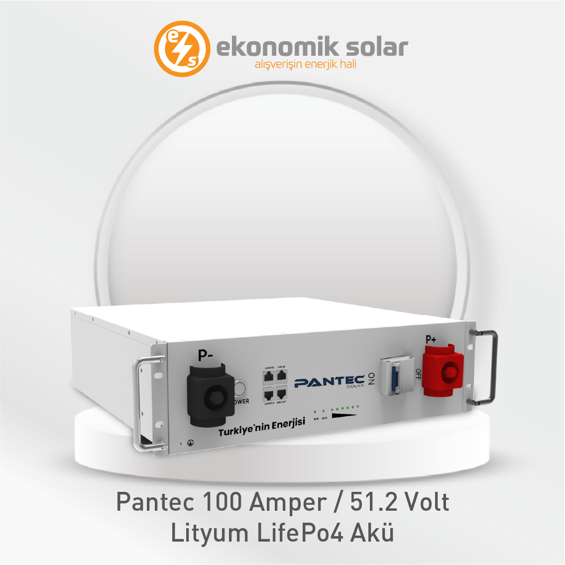Pantec 100 Amper / 51.2 Volt Lityum Akü