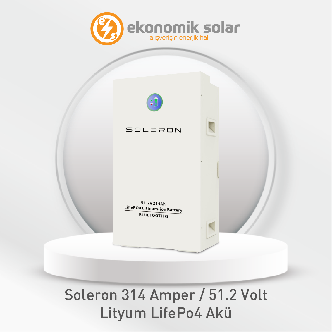 Soleron Lityum LifePo4 Akü – 314 Amper / 51.2 Volt Premium Series