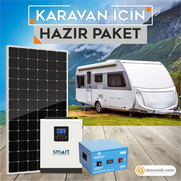 Karavan için 400 Watt Solar Paket – Lityum Akülü – Akıllı İnverter