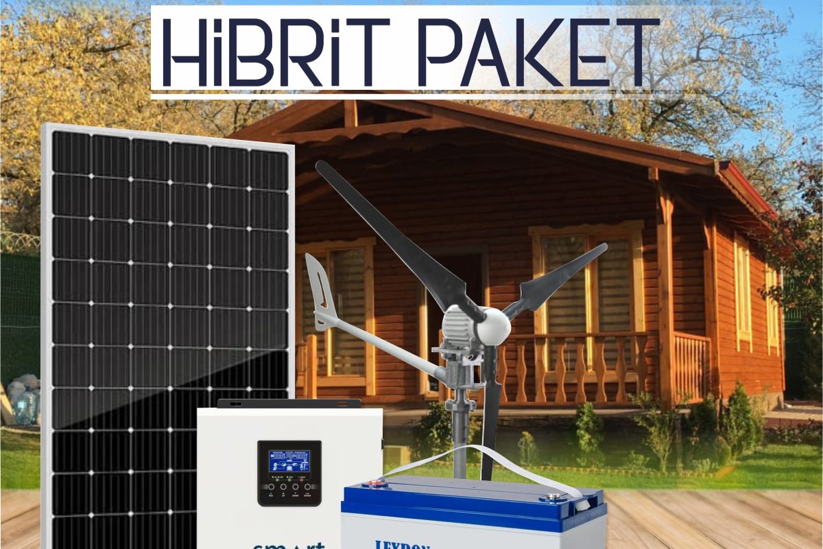 Hibrit Paket – 1100 Watt Solar ve 700 Watt Rüzgar Türbini