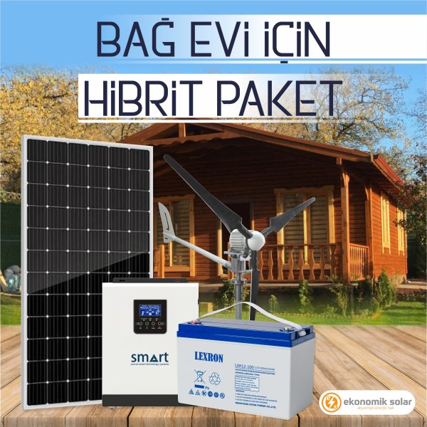 Hibrit Paket – 1100 Watt Solar ve 700 Watt Rüzgar Türbini