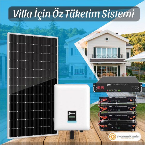 Öz Tüketim Paketi + Lityum Depolamalı – 5 kWp Monofaze