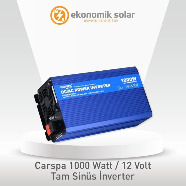 Carspa 1000 Watt / 12 Volt Tam Sinüs İnverter