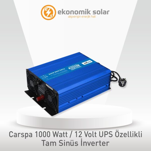 Carspa 1000 Watt / 12 Volt UPS Özellikli Tam Sinüs İnverter
