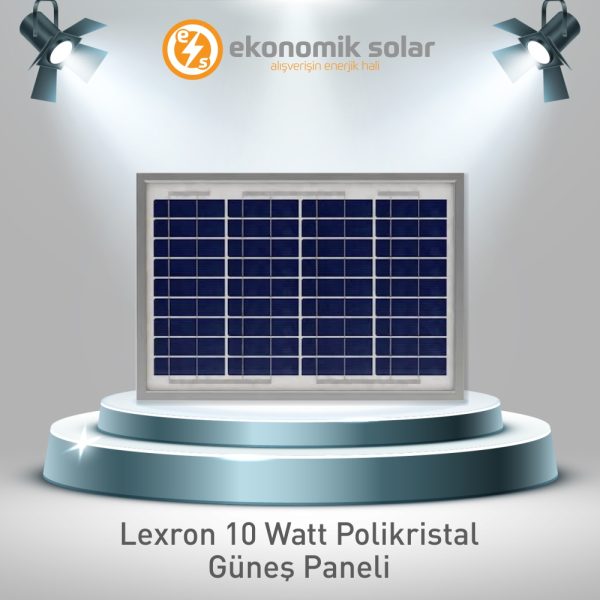 Lexron 10 Watt Polikristal Güneş Paneli