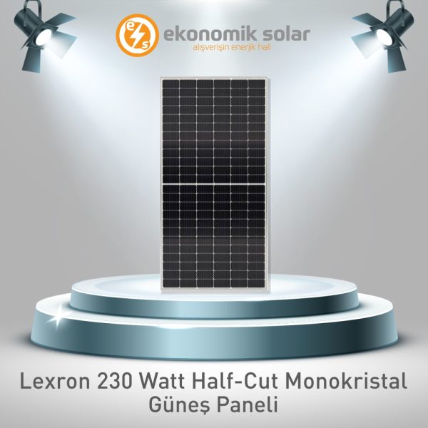 Lexron 230 Watt Half-Cut Perc Monokristal Güneş Paneli