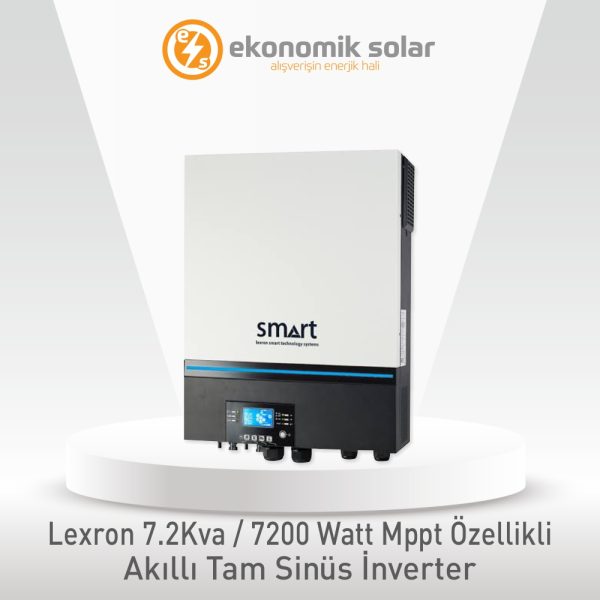 Lexron 7.2 KVA / 7200 Watt MPPT Özellikli Yüksek Voltaj Akıllı Tam Sinüs İnverter