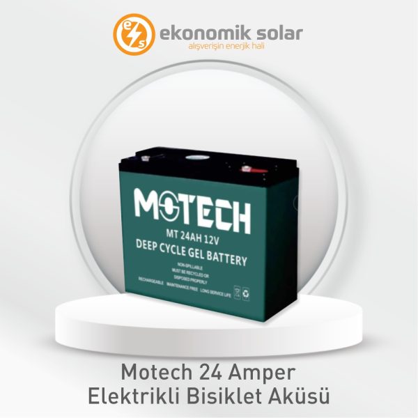 Motech 24 Amper Elektrikli Bisiklet Jel Akü