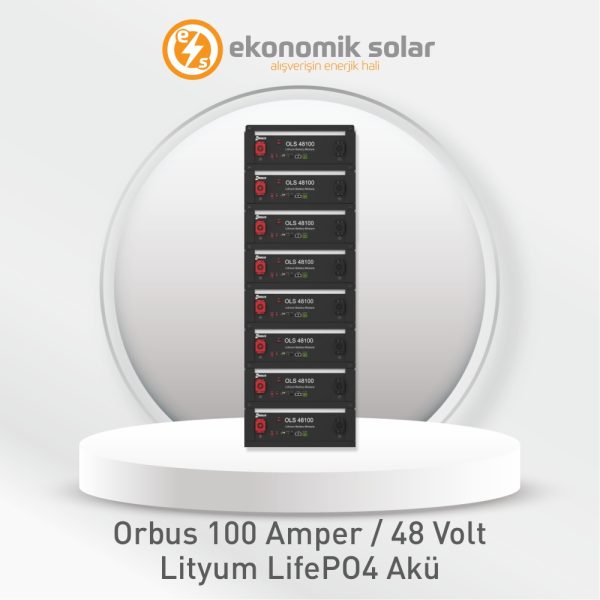 Orbus Lityum LifePo4 Akü – 100 Amper / 48 Volt