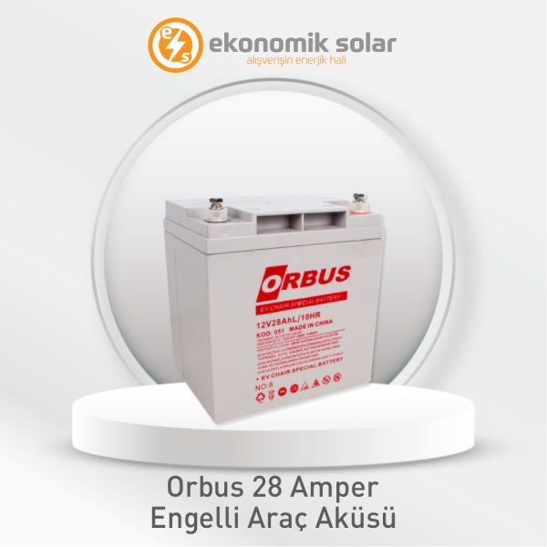 Orbus 28 Amper Engelli Araç Jel Akü