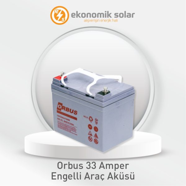 Orbus 33 Amper Engelli Araç Jel Akü