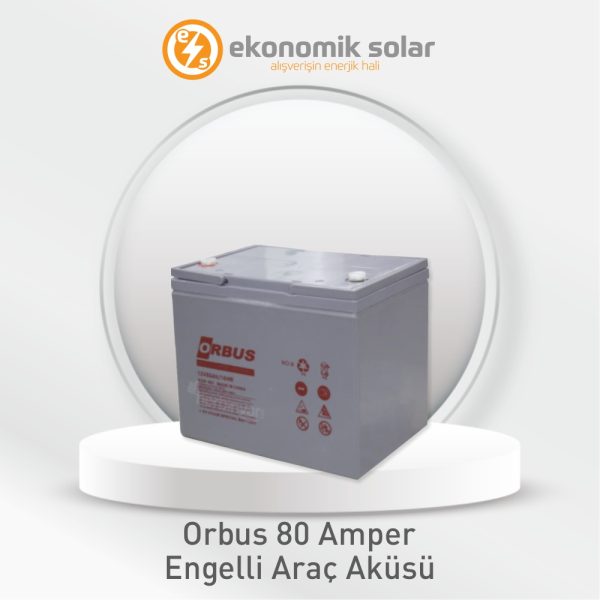 Orbus 80 Amper Engelli Araç Jel Akü