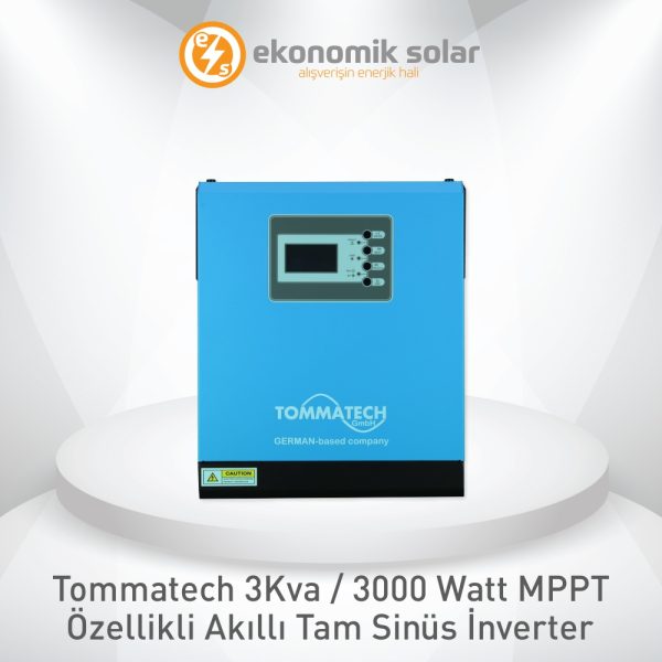 Tommatech 3 KVA / 3000 Watt MPPT Özellikli Akıllı Tam Sinüs İnverter