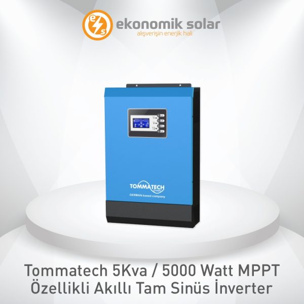 Tommatech 5 KVA / 5000 Watt MPPT Özellikli Akıllı Tam Sinüs İnverter