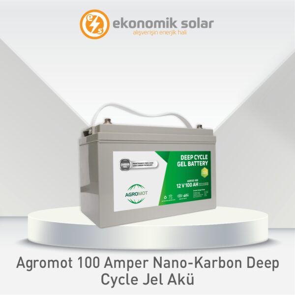 Agromot 100 Amper Nano-Karbon Jel Akü ” Yerli Üretim ”