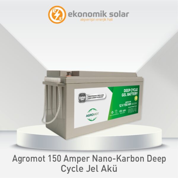 Agromot 150 Amper Nano-Karbon Jel Akü ” Yerli Üretim ”